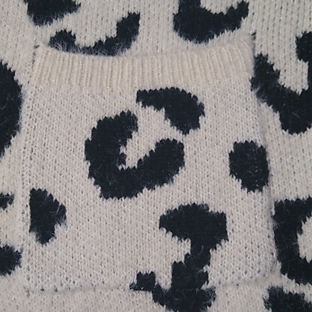 Dreamers by Debut Leopard Cheetah Print Cardigan Sweater Shrug Size M/L - Picture 3 of 11